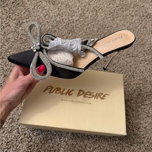 Public Desire Black Stiletto Heels